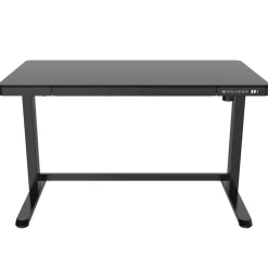 Zit-Sta-Bureaus-Euroseats Elektrisch verstelbaar bureau / thuiswerkplek - 120x60 cm - Glas zwart