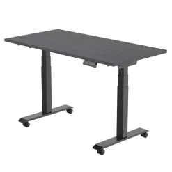 Euroseats Elektrisch verstelbaar, opklapbaar en verrijdbaar bureau - 180x80 cm - Zwart