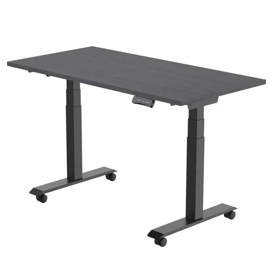 Euroseats Elektrisch verstelbaar, opklapbaar en verrijdbaar bureau - 180x80 cm - Zwart