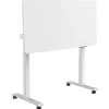 Zit-Sta-Bureaus-Euroseats Elektrisch verstelbaar, opklapbaar en verrijdbaar bureau - 180x80 cm - Wit fram