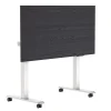 Bureaus-Euroseats Elektrisch verstelbaar, opklapbaar en verrijdbaar bureau - 160x80 cm - Wit fram