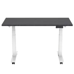 Bureaus-Euroseats Elektrisch verstelbaar, opklapbaar en verrijdbaar bureau - 160x80 cm - Wit fram