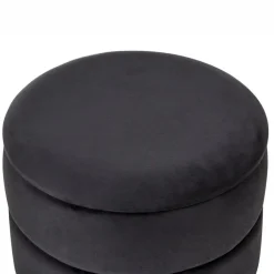 Poefen-Leen Bakker ELGIN - Poef - Zwart - 37 cm - Fluweel