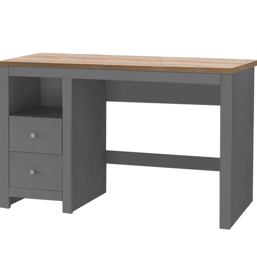 Loft24 Emerald - Bureau grijs eiken 2-deurs spaanplaat