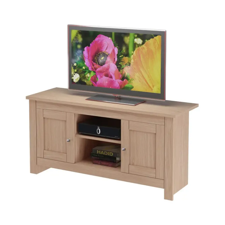 Loft24 Emerald - TV-meubel met 2 eiken spaanplaatdeuren