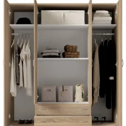 Emob Kledingkast Base - 160 x 52 x 177 cm - Wotan Oak-design
