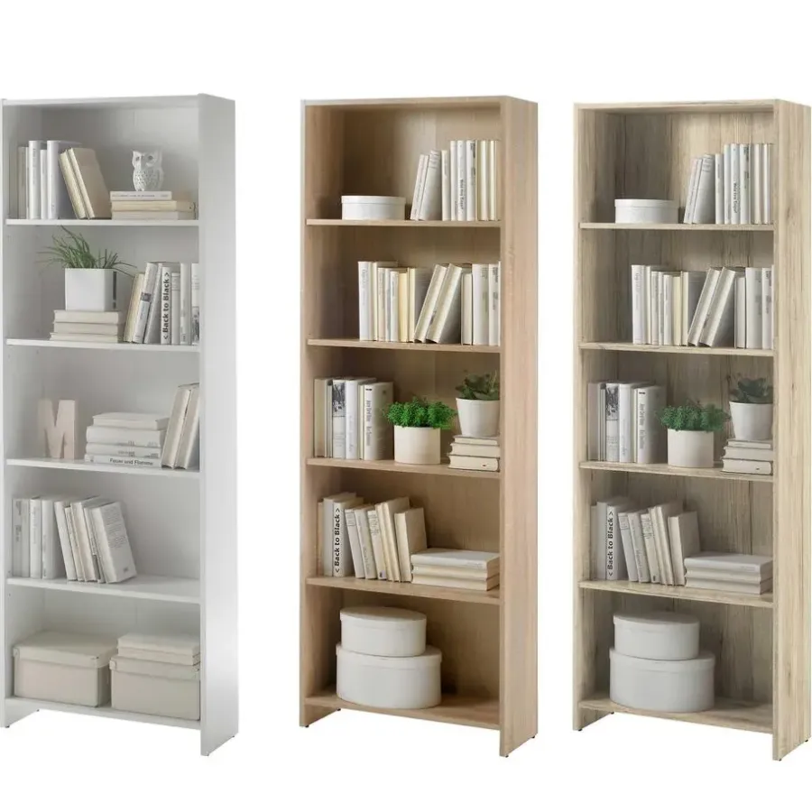 Emob Open boekenkast Bobby - 60 x 24 x 175 cm - Bruin