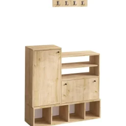 Schoenenkasten-Emob Schoenenkast Emerald - 100% Melamine - Eik - 18mm Dikte