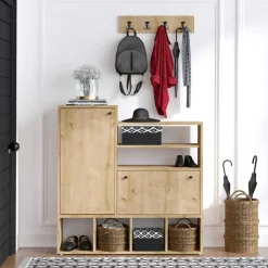 Schoenenkasten-Emob Schoenenkast Emerald - 100% Melamine - Eik - 18mm Dikte