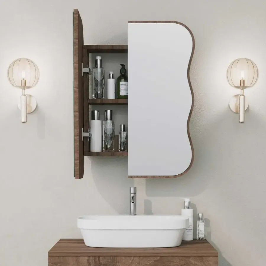 Emob Spiegelkast Woody Fashion - 50 x 12 x 45 cm - Walnut-design