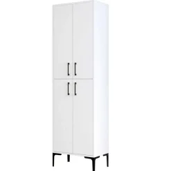Emob Woody Fashion multifunctioneel kabinet - 18 mm dik - metalen poot wit