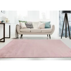 Hoogpolige Vloerkleden-Lalee Emotion Vloerkleed Fluffy - Superzacht - pastel pink 160x230