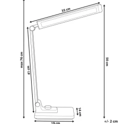Bureaulampen|Bureaulampen-Leen Bakker ENIF - Bureaulamp LED - Zwart - Aluminium/Synthetisch materiaal