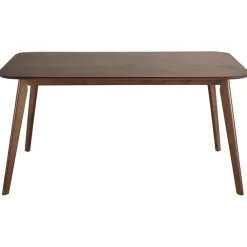 Rechthoekige Eettafels-Beliani EPHRATA - Eettafel - Donkere houtkleur - 90 x 150 cm - MDF