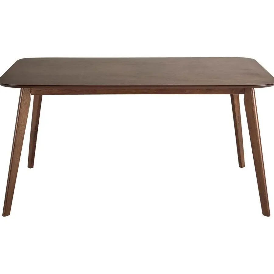 Rechthoekige Eettafels-Beliani EPHRATA - Eettafel - Donkere houtkleur - 90 x 150 cm - MDF