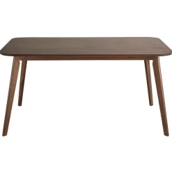 Rechthoekige Eettafels-Beliani EPHRATA - Eettafel - Donkere houtkleur - 90 x 150 cm - MDF