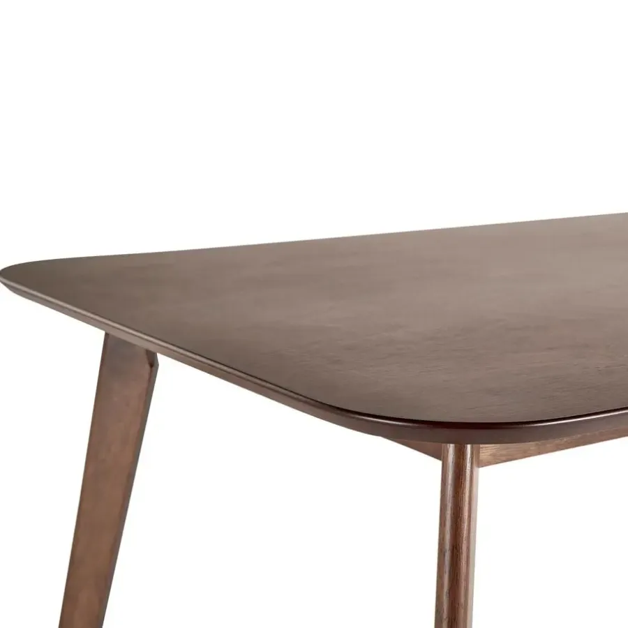 Rechthoekige Eettafels-Beliani EPHRATA - Eettafel - Donkere houtkleur - 90 x 150 cm - MDF