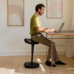 Krukjes-Sedero Ergonomische zit-sta kruk / wiebelkruk Ergo - Zwart