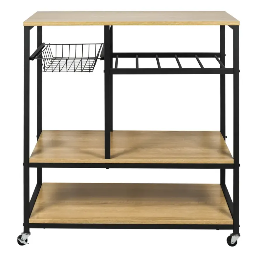 Trolleys-ERRO Keukentrolley op wieltjes - keukenrek - 80x40x85cm