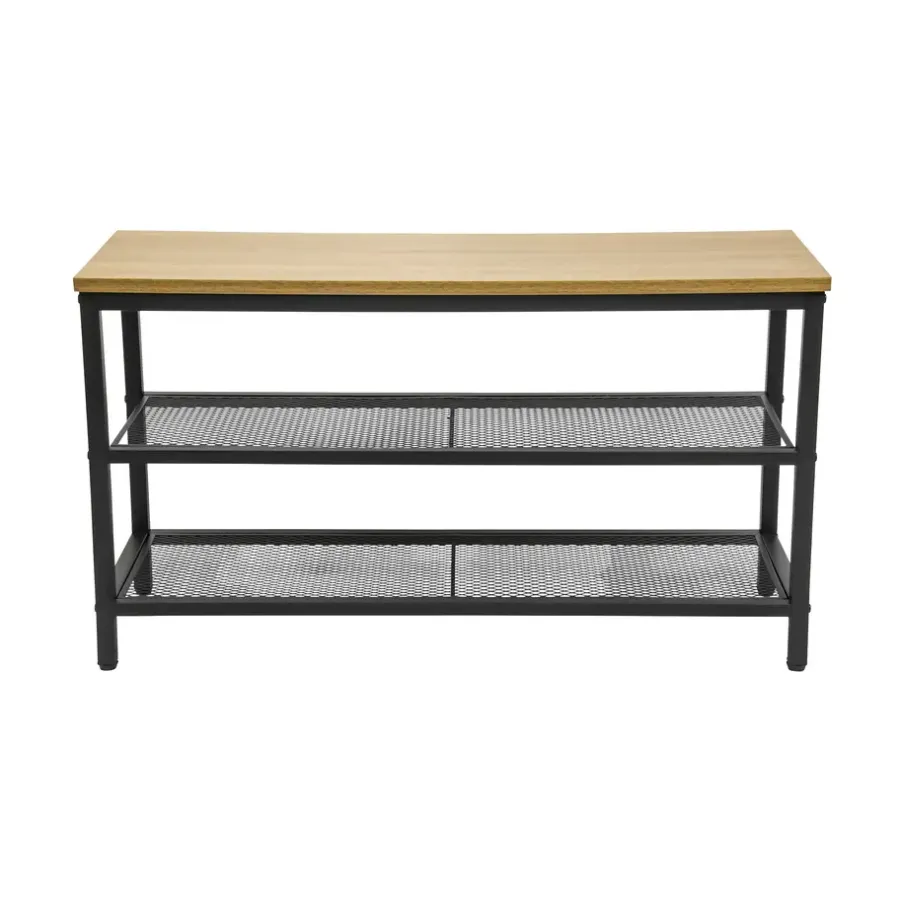 Erro Schoenenrek - metaal/hout - 80x30x45