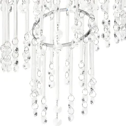 Kroonluchters-Beliani ESMELLE - Kroonluchter - Zilver - ⌀ 45 cm - Kristal