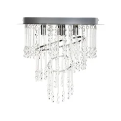 Kroonluchters-Beliani ESMELLE - Kroonluchter - Zilver - ⌀ 35 cm - Kristal