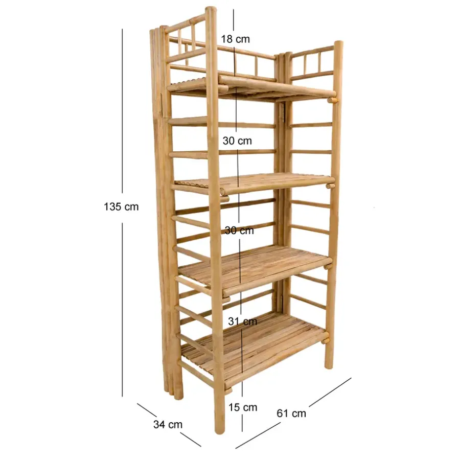 Boekenkasten|Boekenkasten-Nordlys Etagère van bamboehout