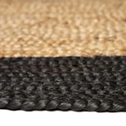 Jute Vloerkleden-Eva Interior Eva Interieur Vloerkleed Jute - Naturel/Antraciet - 140x190
