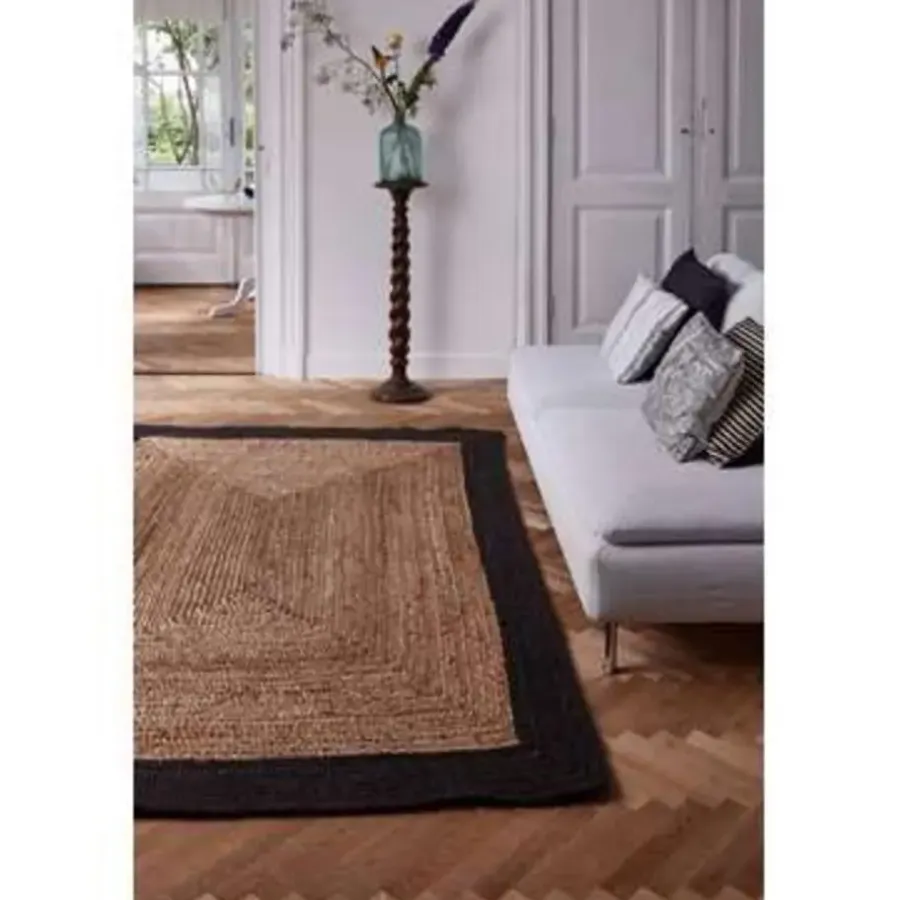 Eva Interior Eva Interieur Vloerkleed Jute - Naturel/Antraciet - 160x230