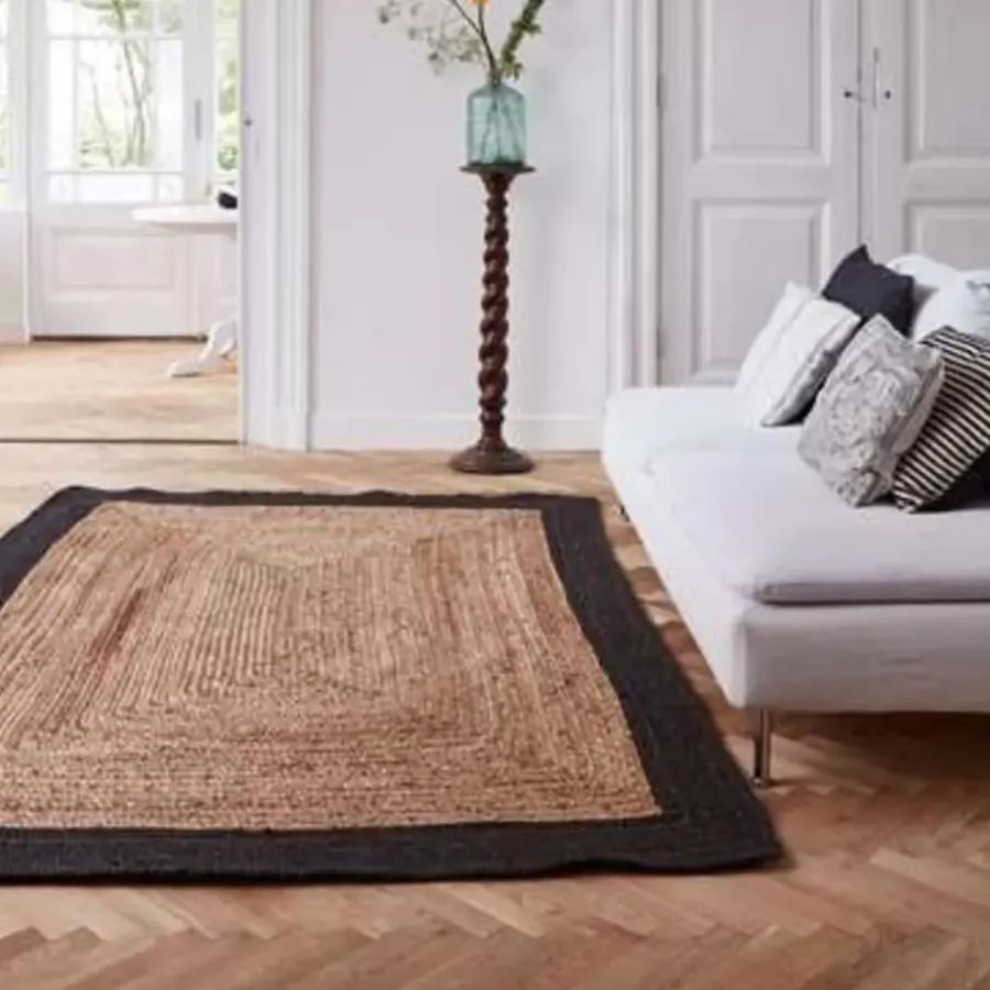 Eva Interior Eva Interieur Vloerkleed Jute - Naturel/Antraciet - 160x230