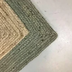 Eva Interior Eva Interieur Vloerkleed Jute - Naturel/Groen - 190x290