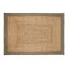 Jute Vloerkleden-Eva Interior Eva Interieur Vloerkleed Jute - Naturel/Groen - 160x230