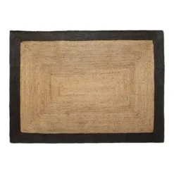 Jute Vloerkleden-Eva Interior Eva Interieur Vloerkleed Jute - Naturel/Antraciet - 190x290