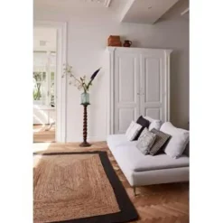 Jute Vloerkleden-Eva Interior Eva Interieur Vloerkleed Jute - Naturel/Antraciet - 190x290