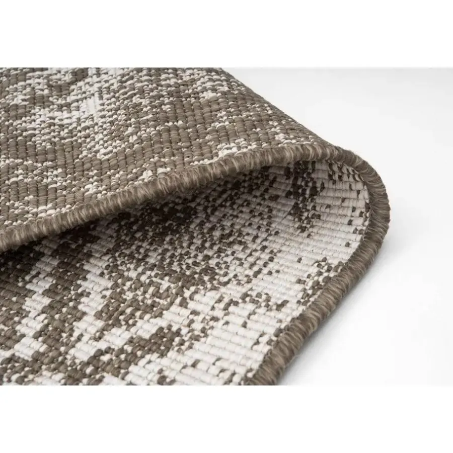 Eva Interior Buiten vloerkleed Frost - Bruin/Wit - 200x290 cm