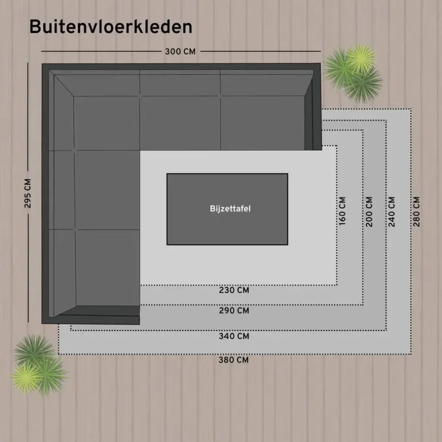 Buiten Vloerkleden|Buiten Vloerkleden-Eva Interior Buiten vloerkleed - Leaf - Groen - 160x230 cm
