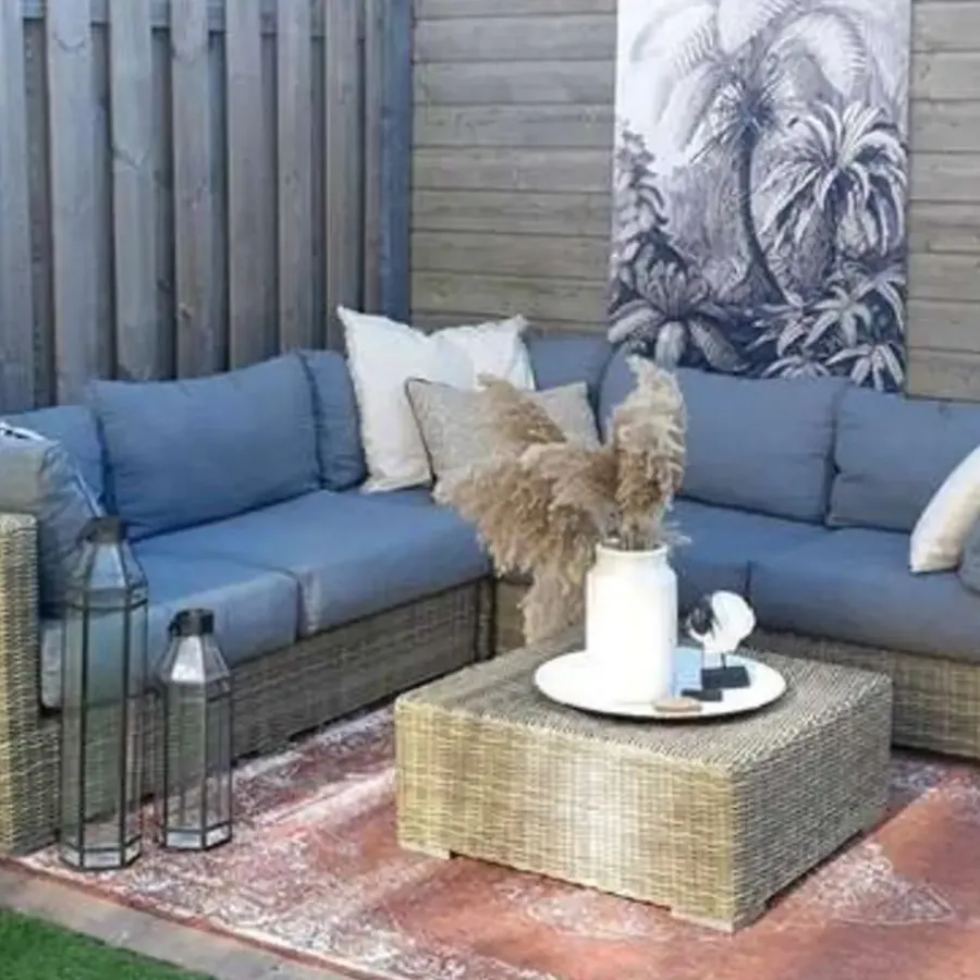 Buiten Vloerkleden|Buiten Vloerkleden-Eva Interior Buiten vloerkleed - Sage - Roest - 240x340 cm