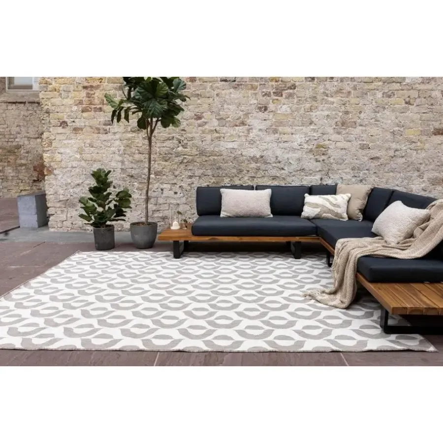 Buiten Vloerkleden|Buiten Vloerkleden-Eva Interior Buitenkleed Esta Naturel/wit - 340 x 240 cm
