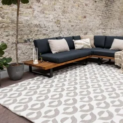 Buiten Vloerkleden|Buiten Vloerkleden-Eva Interior Buitenkleed Esta Naturel/wit - 340 x 240 cm
