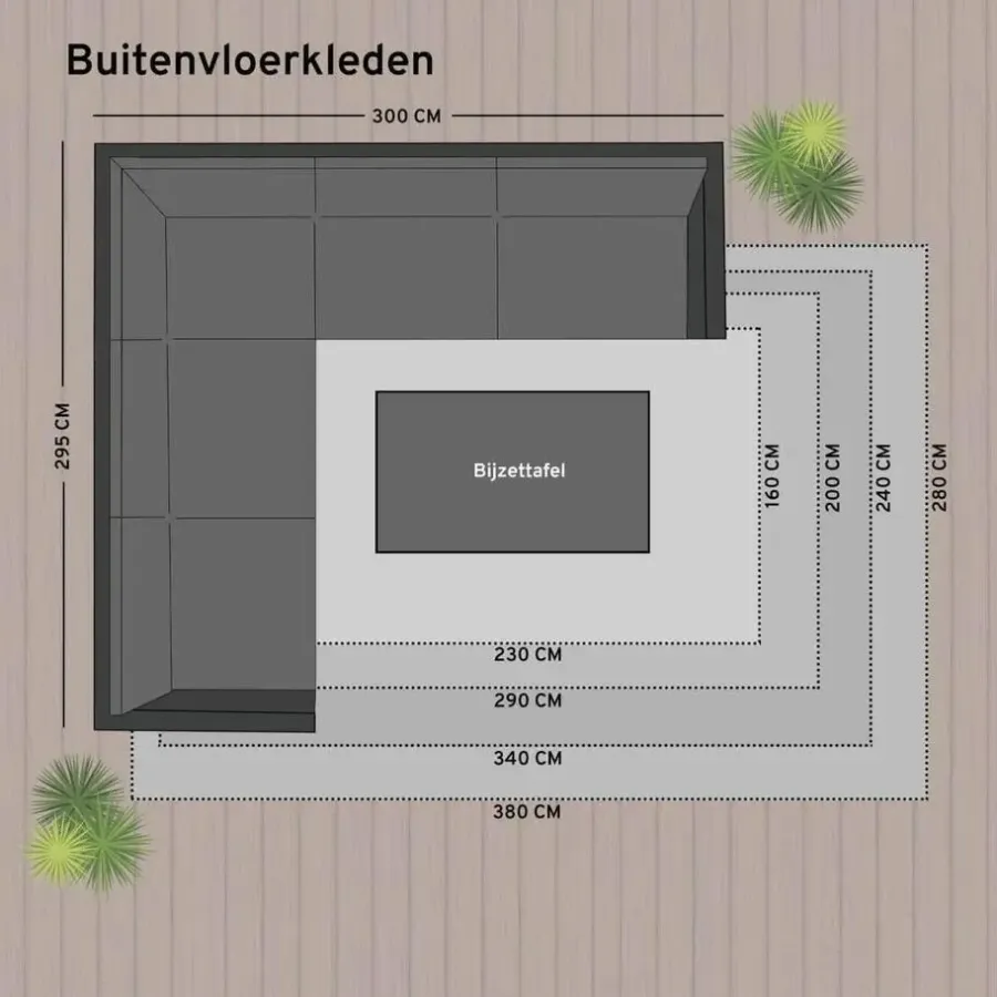 Buiten Vloerkleden|Buiten Vloerkleden-Eva Interior Buitenkleed Roest Frost - 340 x 240 cm