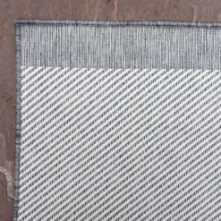 Buiten Vloerkleden|Buiten Vloerkleden-Eva Interior Buitenkleed Border grijs/wit - 340 x 240 cm