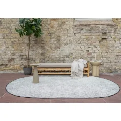 Eva Interior ovaal buitenkleed Dahl zwart - 230 x 160 cm