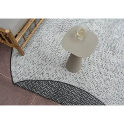 Eva Interior ovaal buitenkleed Dahl zwart - 230 x 160 cm