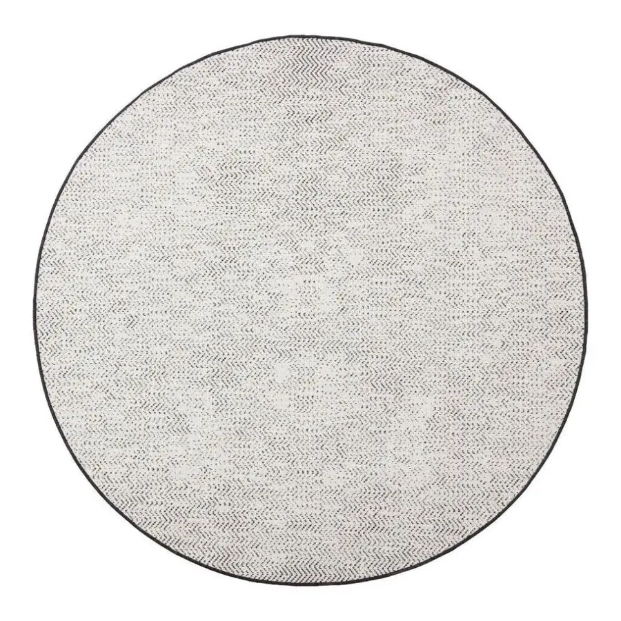 Eva Interior rond buitenkleed Dahl zwart - 200 x 200 cm