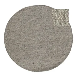 Eva Interior Rond vloerkleed wol Antraciet - Cobble Stone - 180 x 180 cm