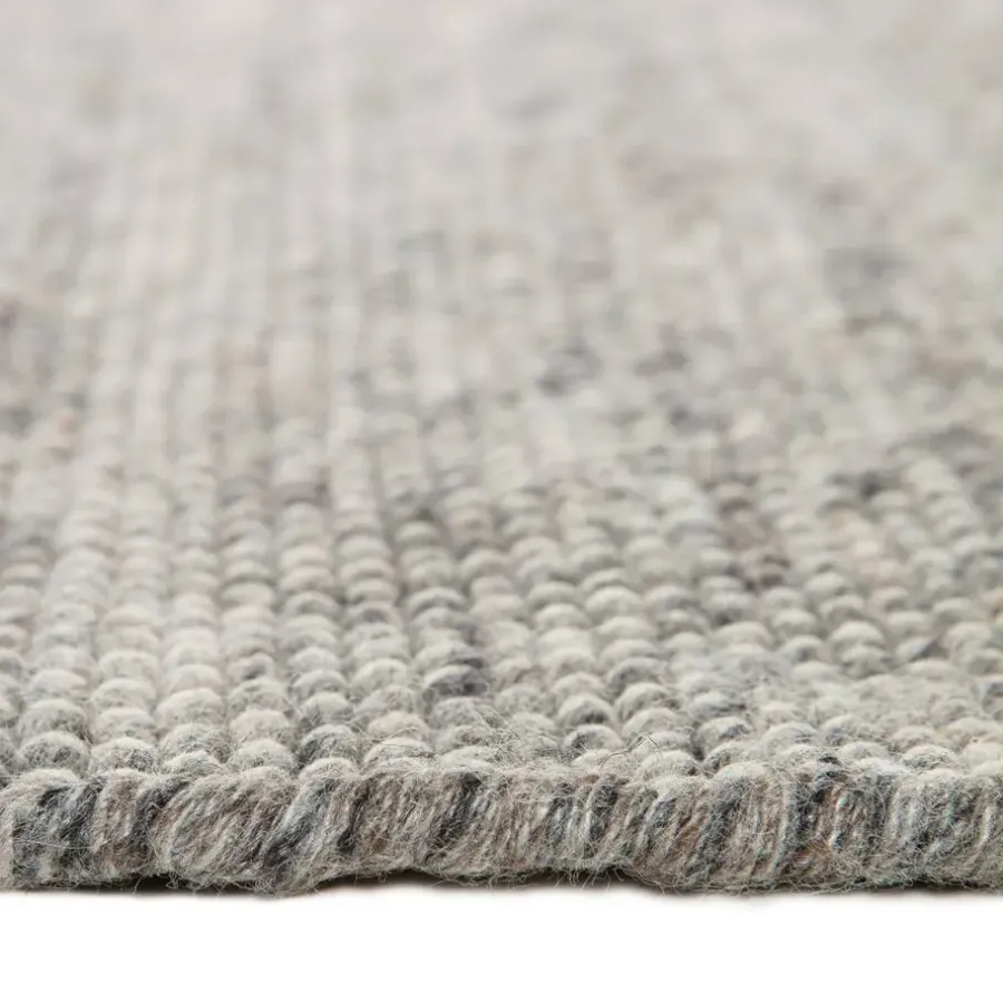 Eva Interior Rond vloerkleed wol Antraciet - Cobble Stone - 180 x 180 cm