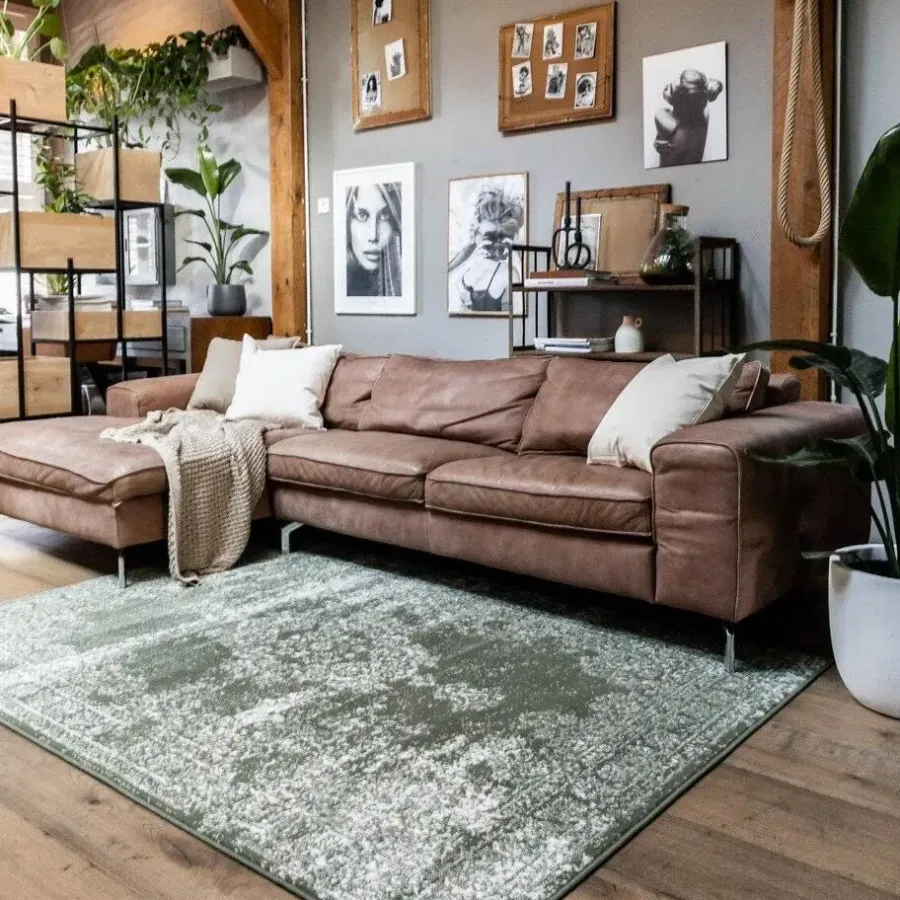 Eva Interior Vintage Vloerkleed Bloom Groen - 270 x 185 cm