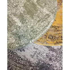 Ronde Vloerkleden-Eva Interior Vloerkleed Bloom - Groen - 235 cm - (XL)
