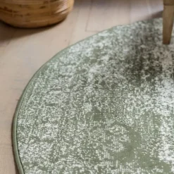Ronde Vloerkleden-Eva Interior Vloerkleed Bloom - Groen - 235 cm - (XL)