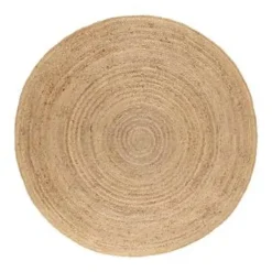Jute Vloerkleden|Ronde Vloerkleden-Eva Interior Vloerkleed Jute Rond - Naturel - 240 Ø (L)